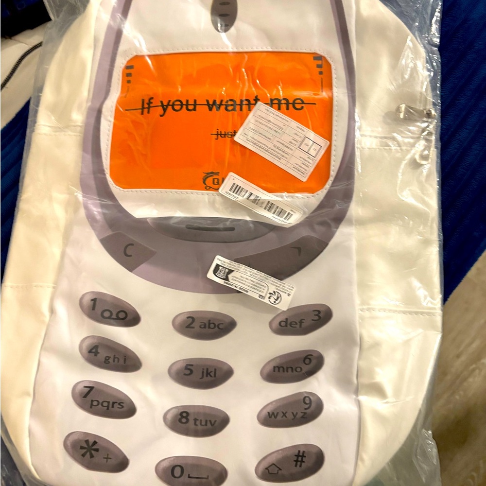 White and Gray Cell Phone Case with Retro Design